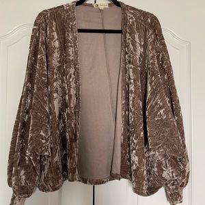 Light pink Velvet cardigan